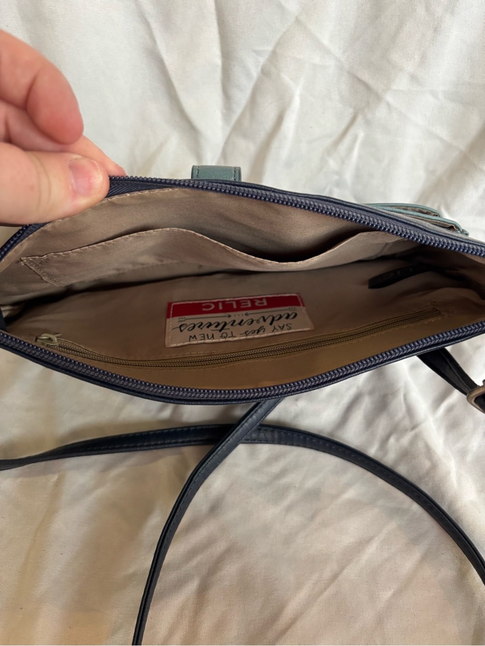 Relic Navy Blue Crossbody Bag